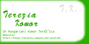 terezia komor business card